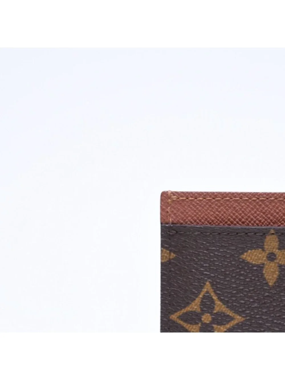 Louis Vuitton Porte Cartes Simple Card Case Monogram Canvas Brown